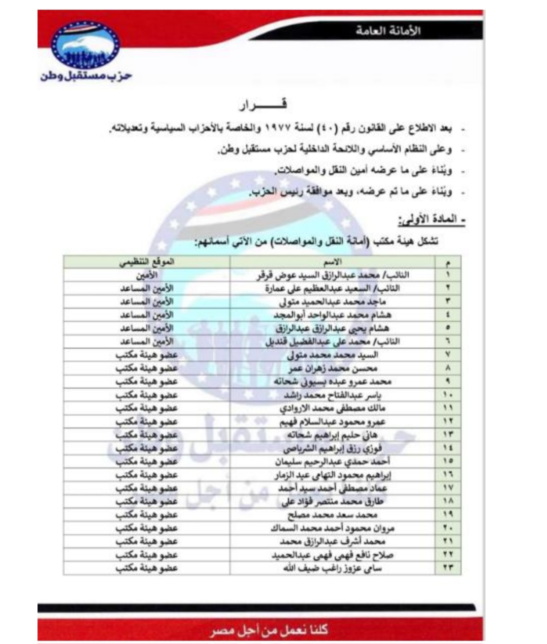 شئون النقل والمواصلات