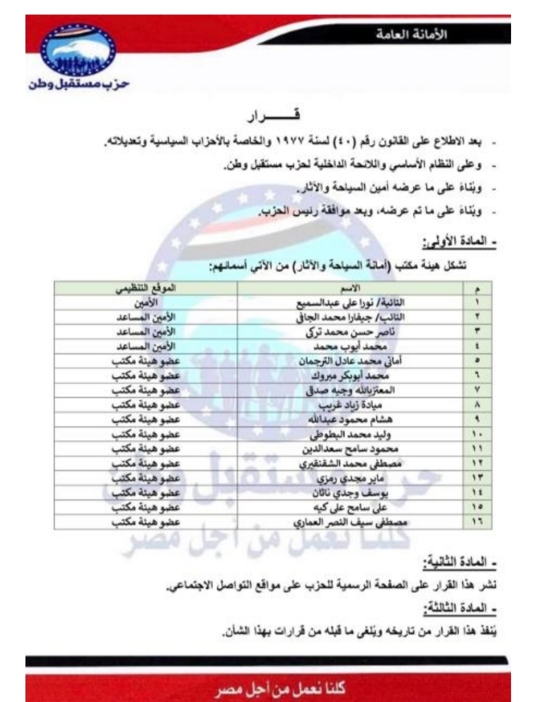 امانة السياحة والاثار.