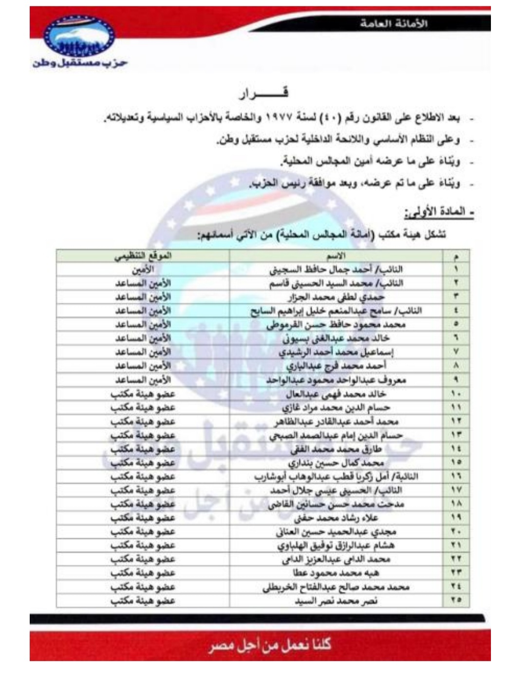 امانة المجالس المحلية.